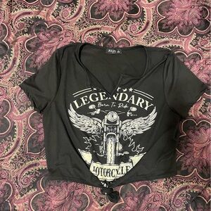 Legendary Black Graphic Women's Crop Top